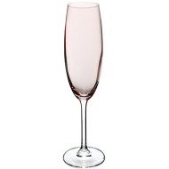 Jogo 6 Taças 220ml Para Champanhe Gastro Em Cristal Ecológico Rosa Milennial